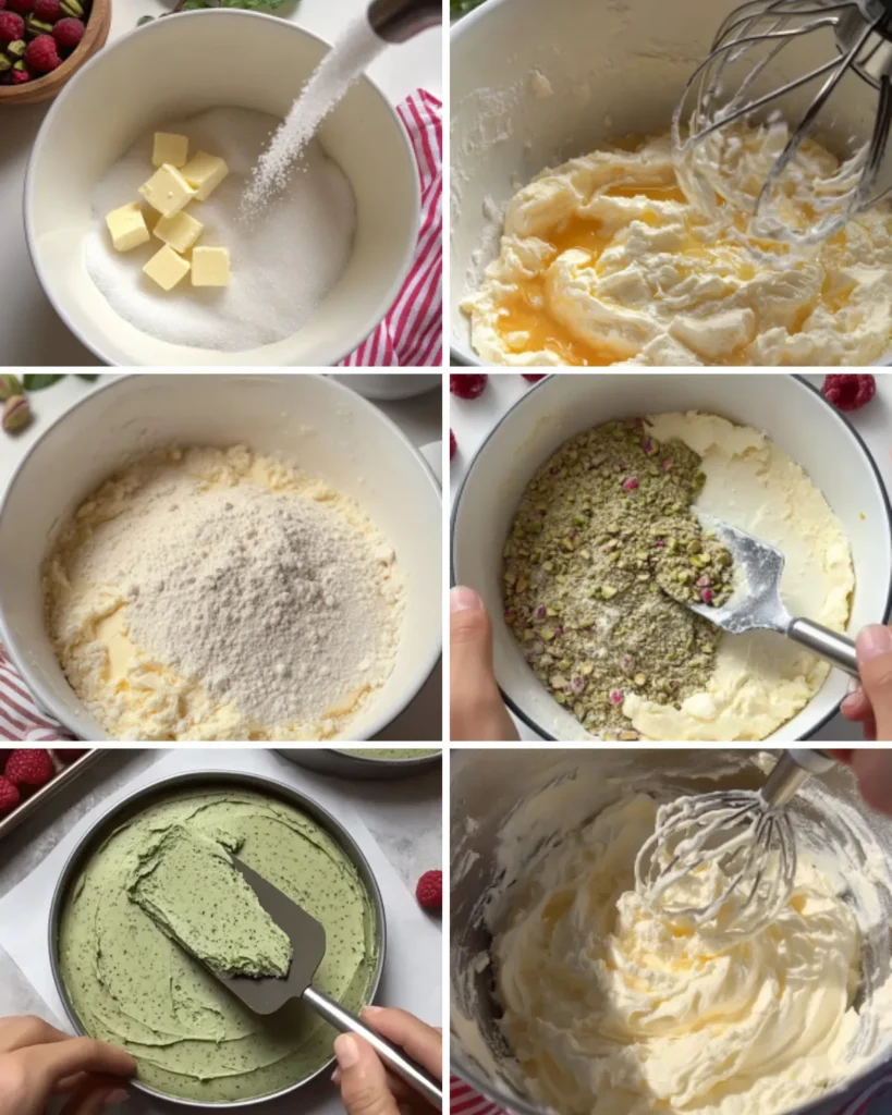 Step-by-Step Pistachio Cake Recipe: From Mixing to Batter Ready