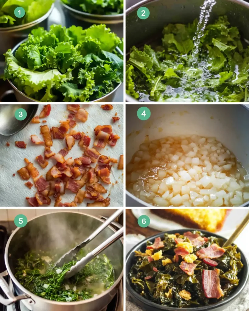 Fresh curly mustard greens in bowls, ready to be washed and prepared.