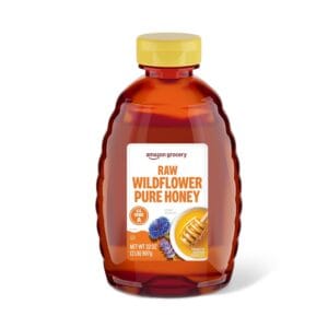Amazon Grocery Raw Wildflower Pure Honey 32 oz bottle – natural Grade A honey from Canada & USA