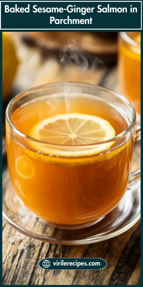 Costa Rican detox tea in a glass mug with lemon, featured in healthy recipe post