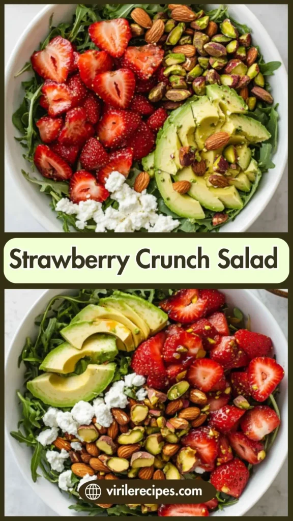 Fresh Strawberry Crunch Salad for Clean Eating and Summer Meals