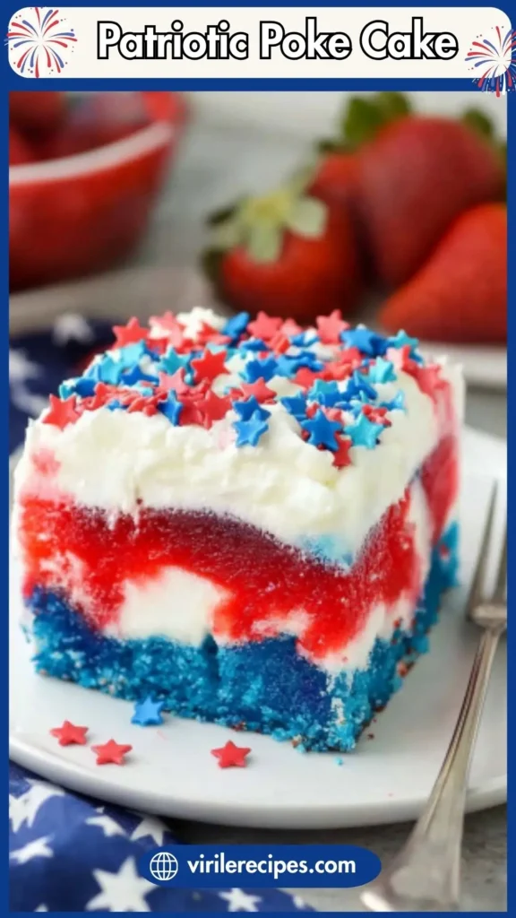 Easy Patriotic Poke Cake — Red, White, and Blue Dessert Recipe