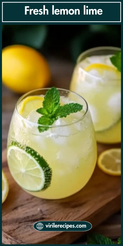 Sparkling lemon-lime mocktail with mint and ice in stemless glasses, styled for summer refreshment.