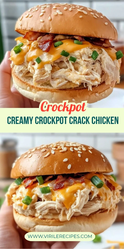 This creamy crack chicken sandwich is the ultimate winter slow cooker recipe—juicy, cheesy, and perfect for sliders, wraps, or solo bites.