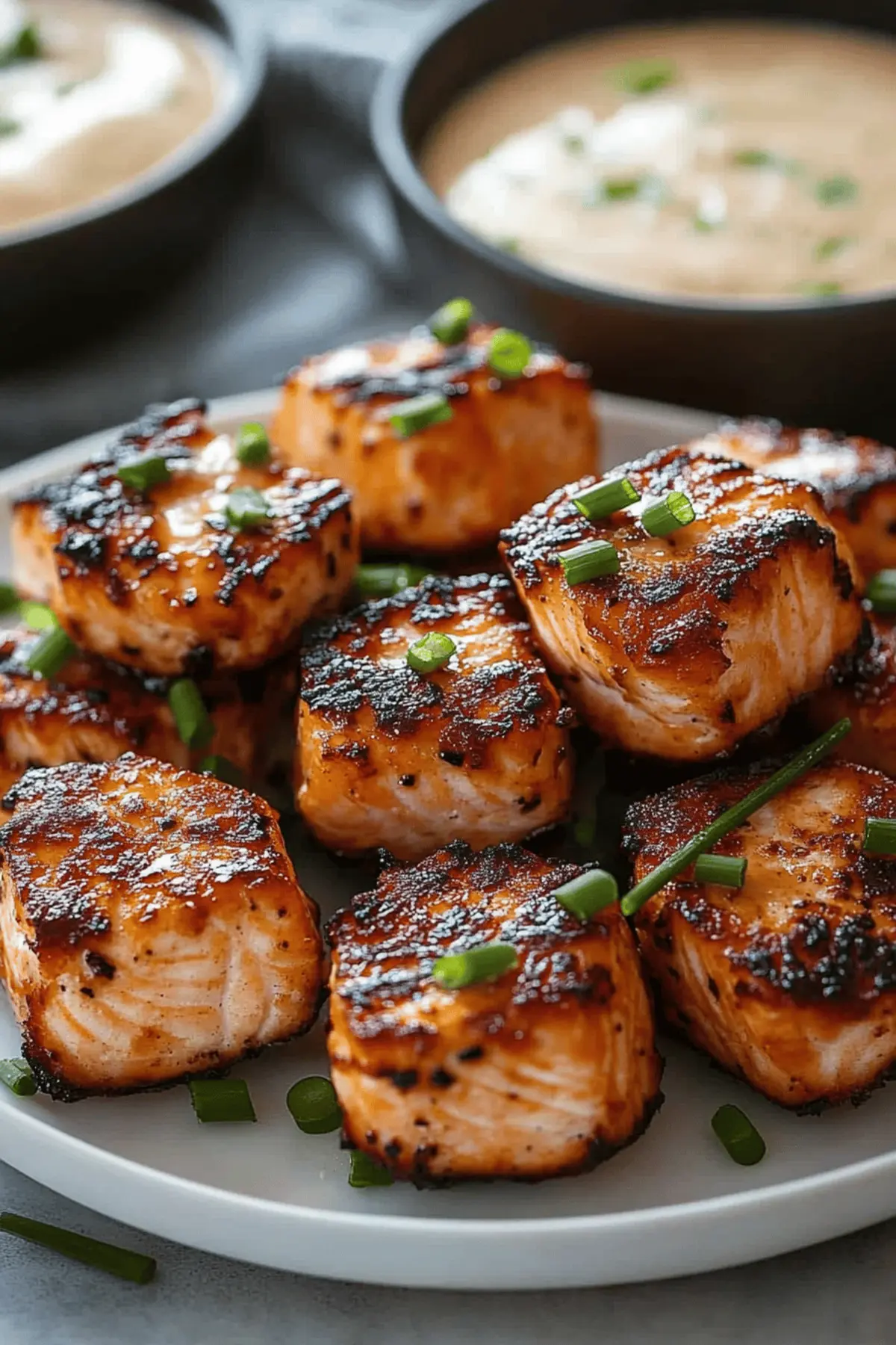 Air Fryer Bang Bang Salmon Bites