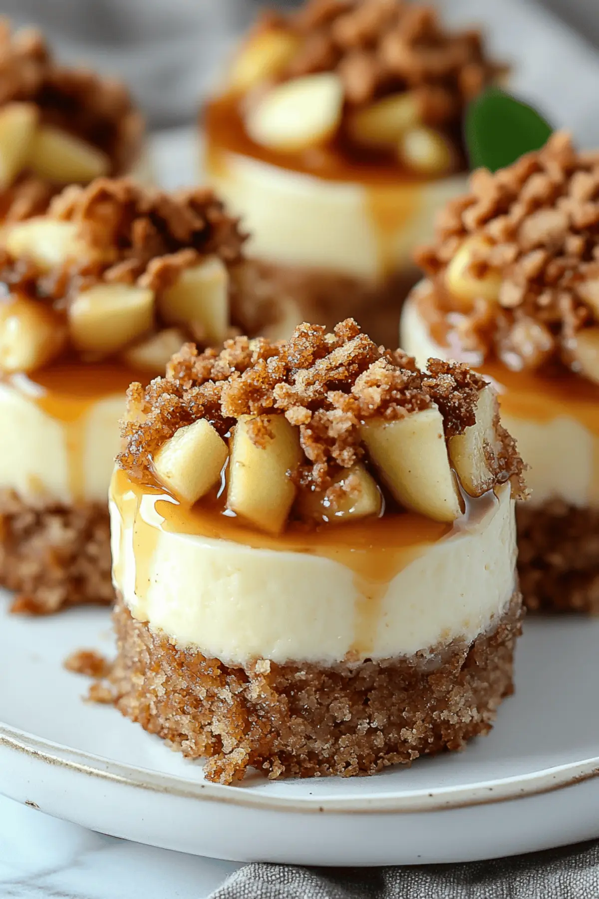 Apple Crisp Mini Cheesecakes
