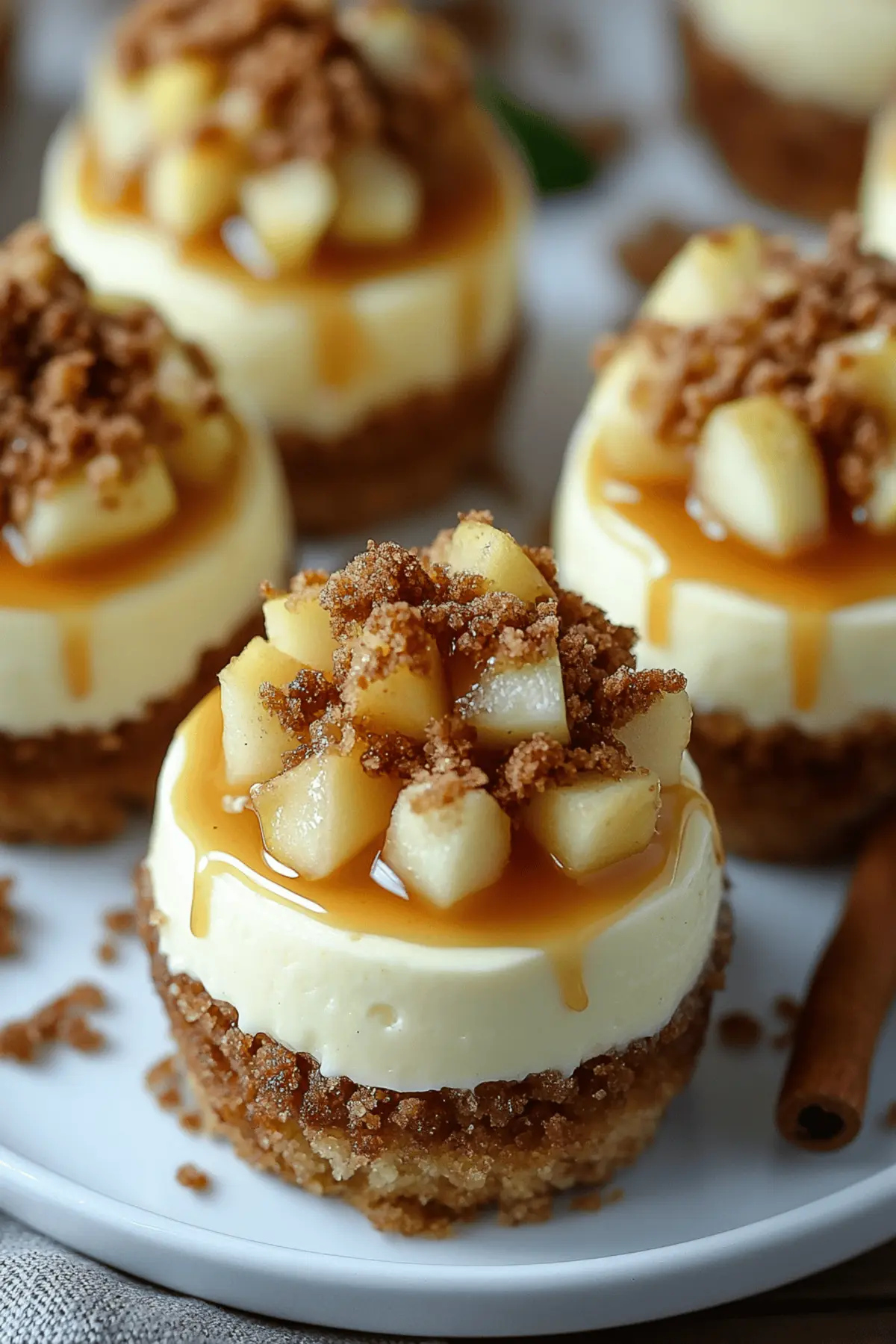 Apple Crisp Mini Cheesecakes