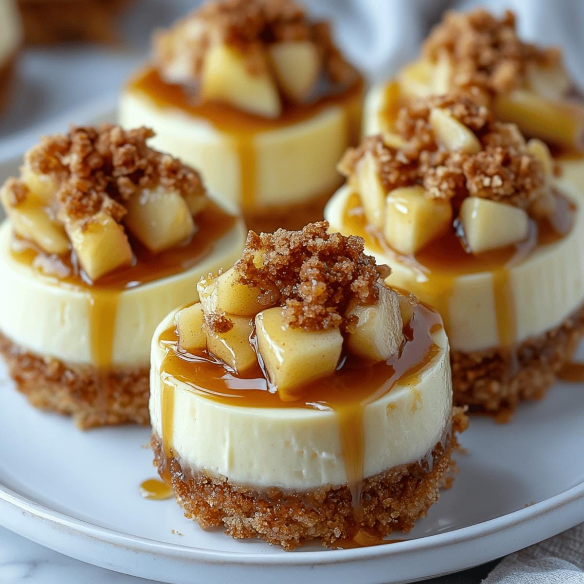 Apple Crisp Mini Cheesecakes