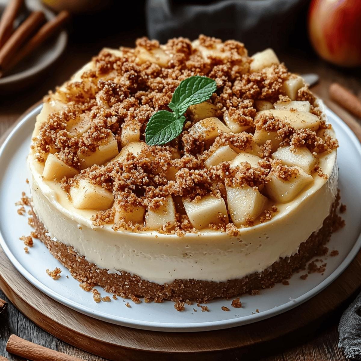 Apple Crumble Cheesecake