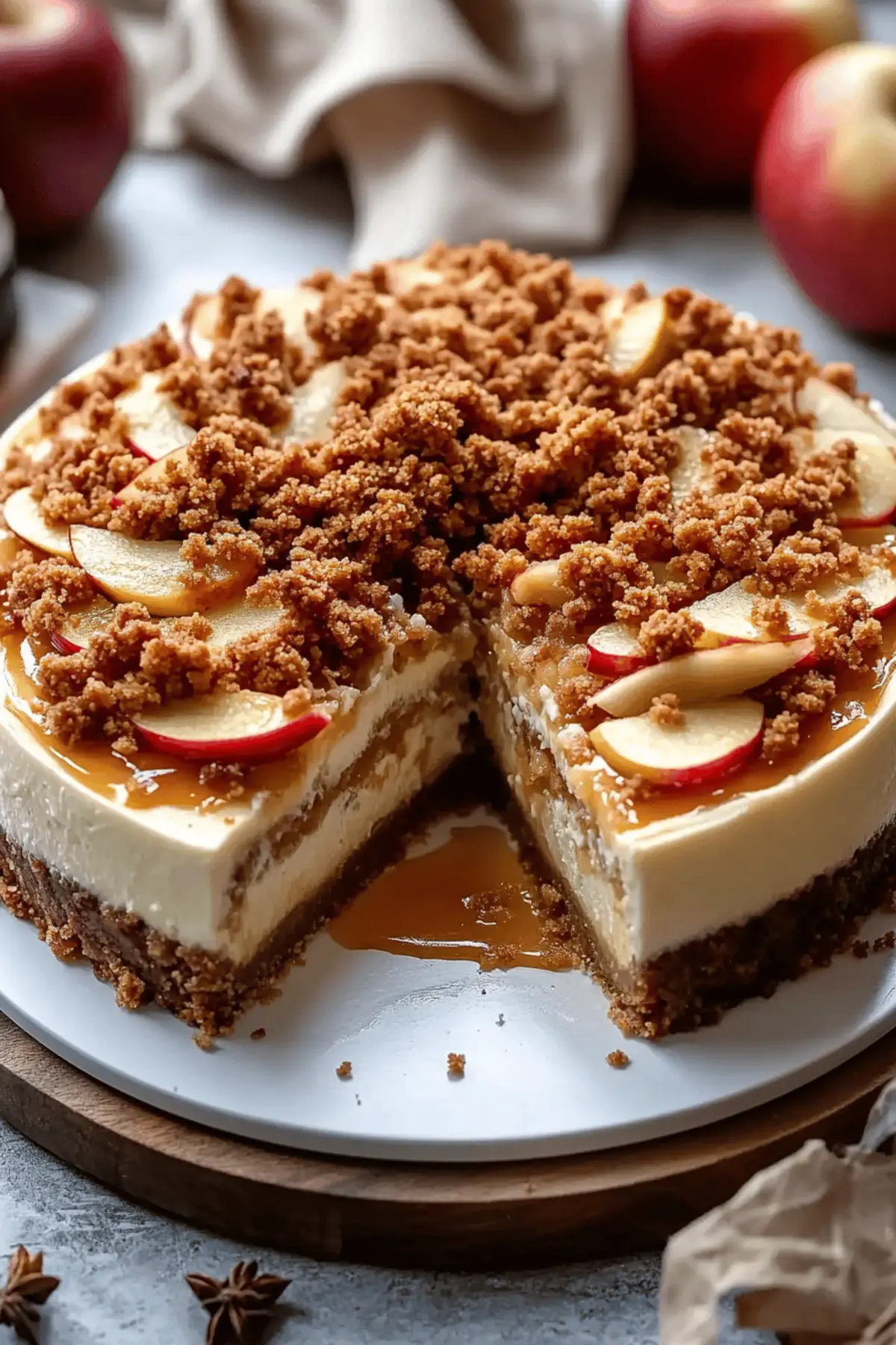 Apple Crumble Cheesecake