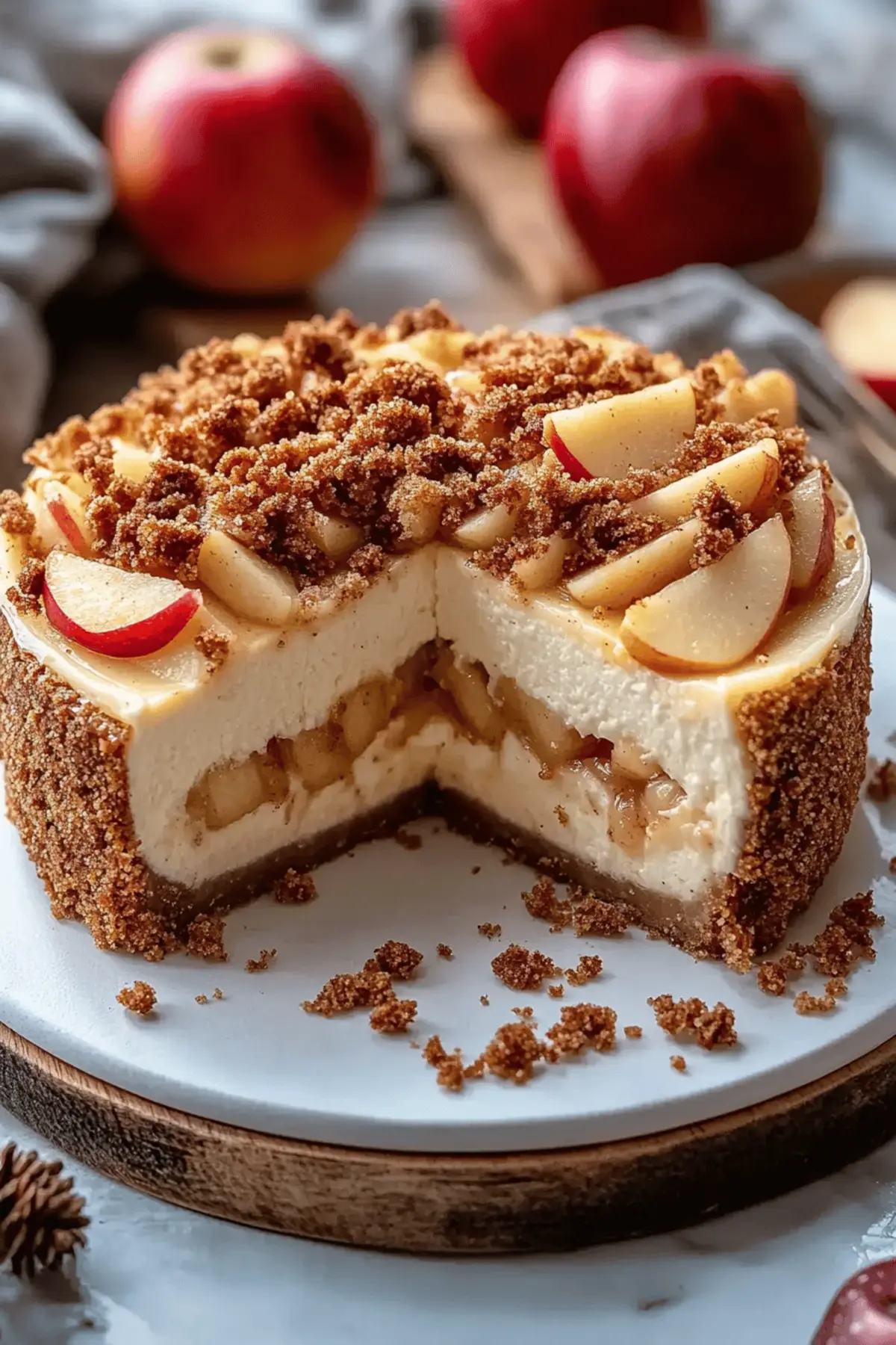 Apple Crumble Cheesecake