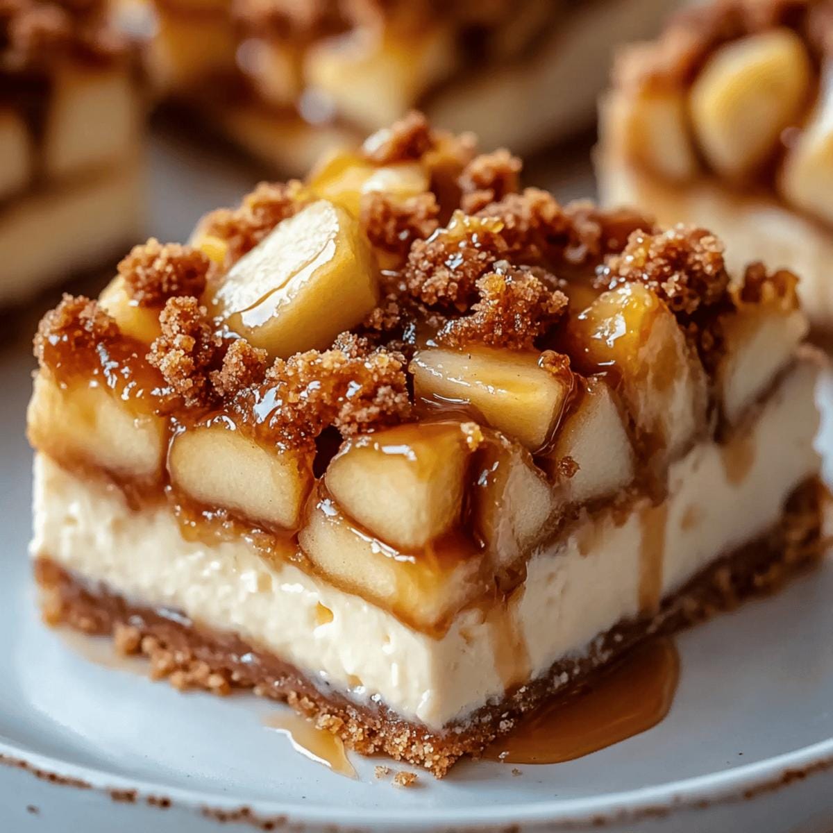 Caramel Apple Cheesecake Bars