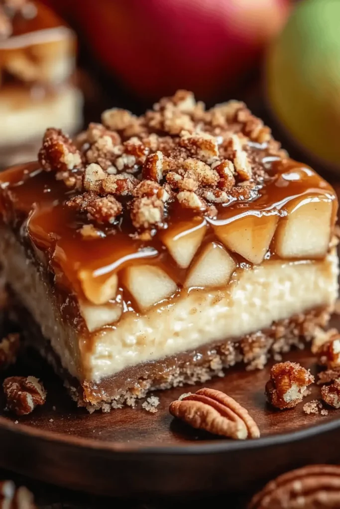 Caramel Apple Cheesecake Bars