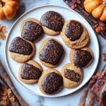 Chocolate Dipped Pumpkin Cookies