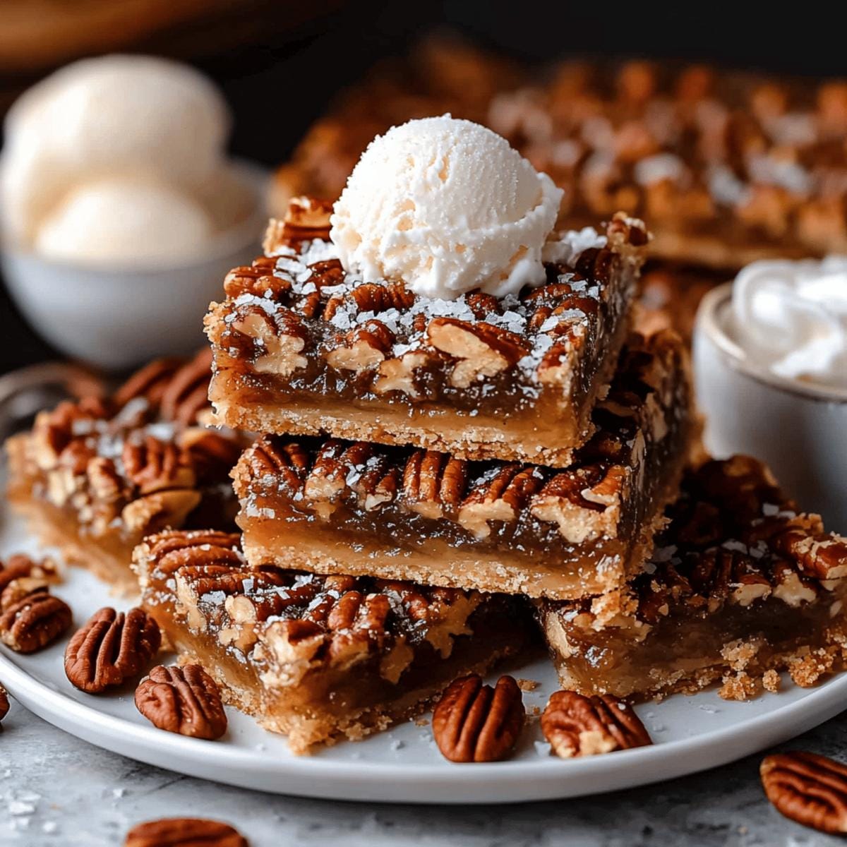 Salted Maple Pecan Pie Bars