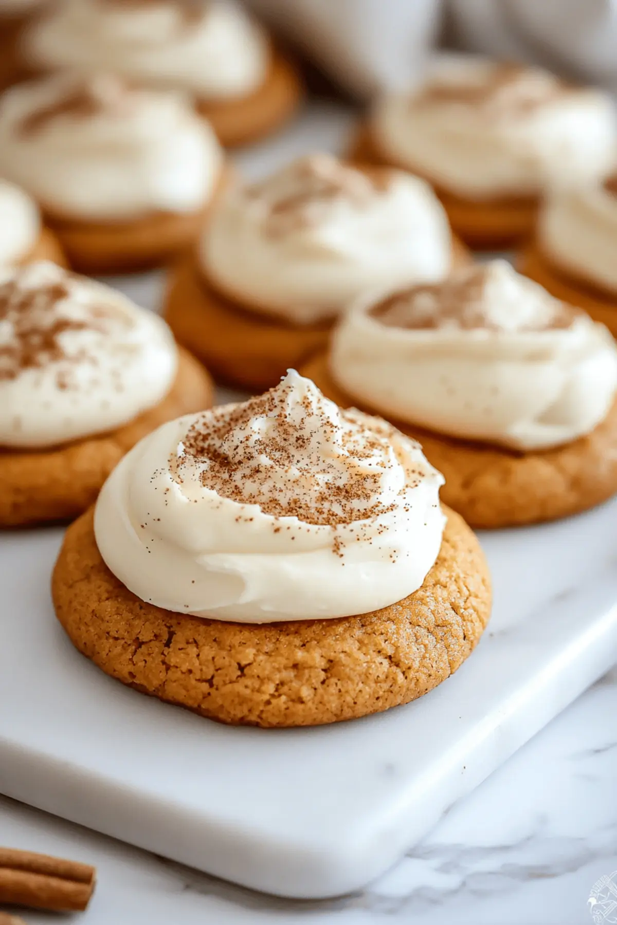 Soft Pumpkin Cookies with Cream Cheese Frosting