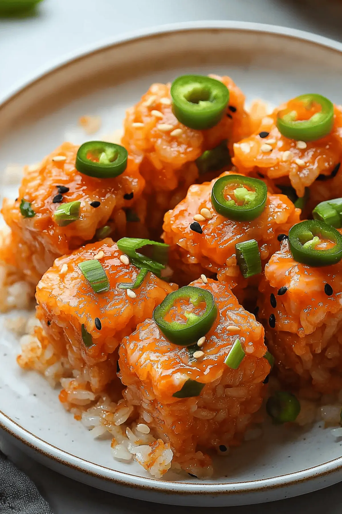 Spicy Salmon Crispy Rice