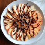 Apple Nachos with Peanut Butter and Chocolate