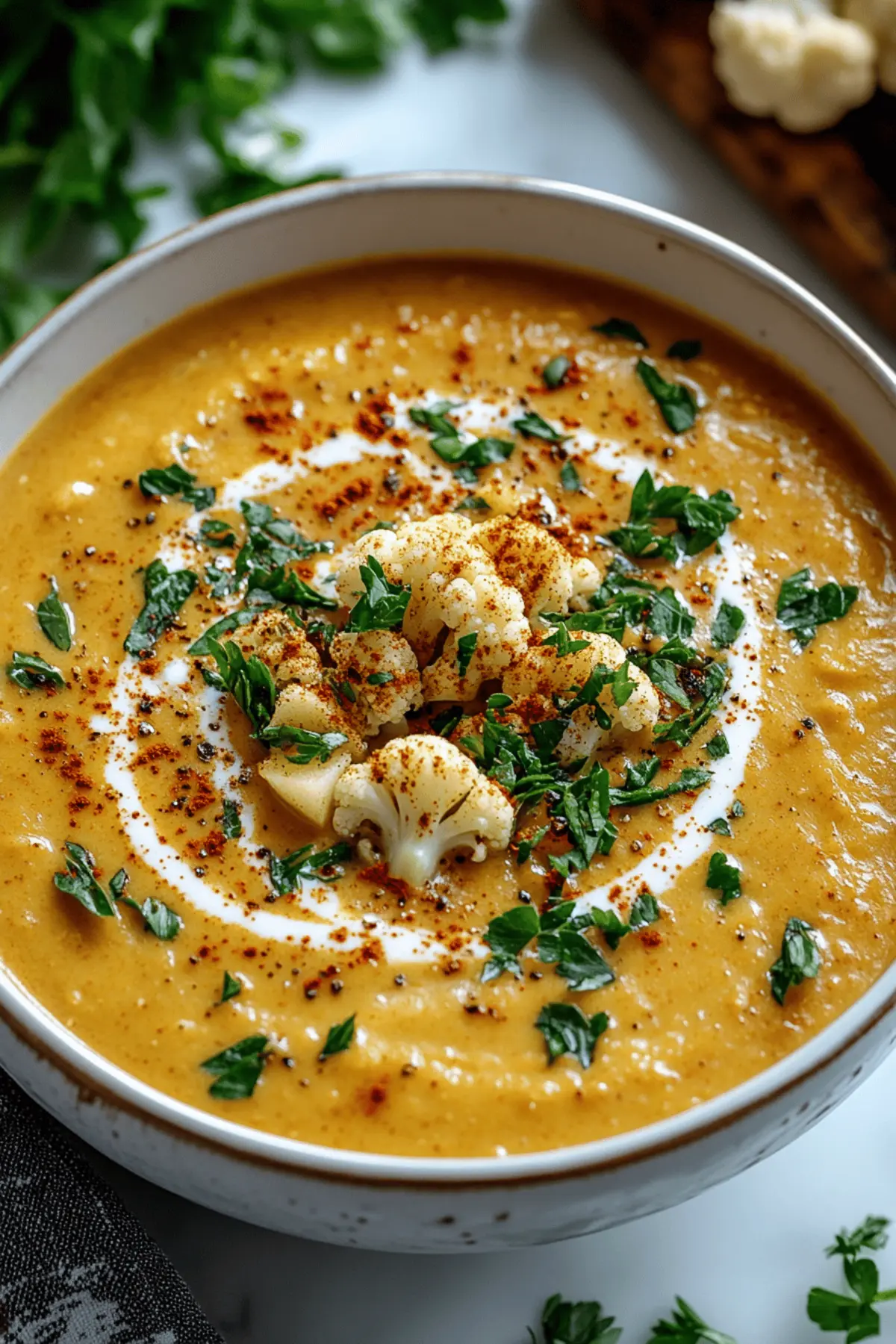 Cauliflower & Apple Curry Soup