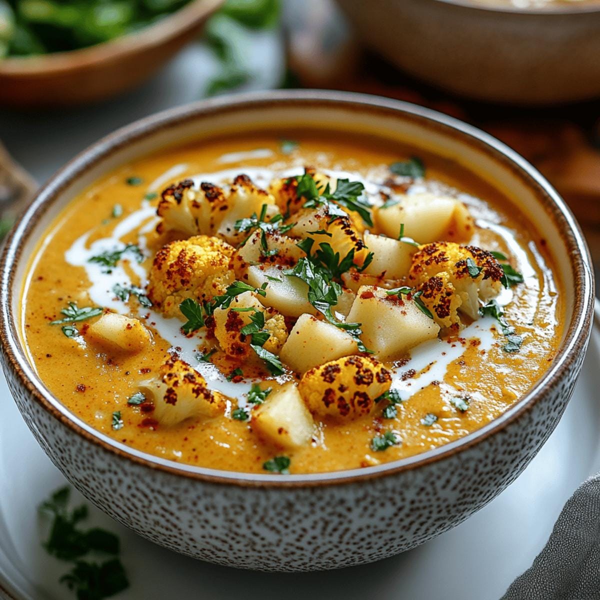 Cauliflower & Apple Curry Soup