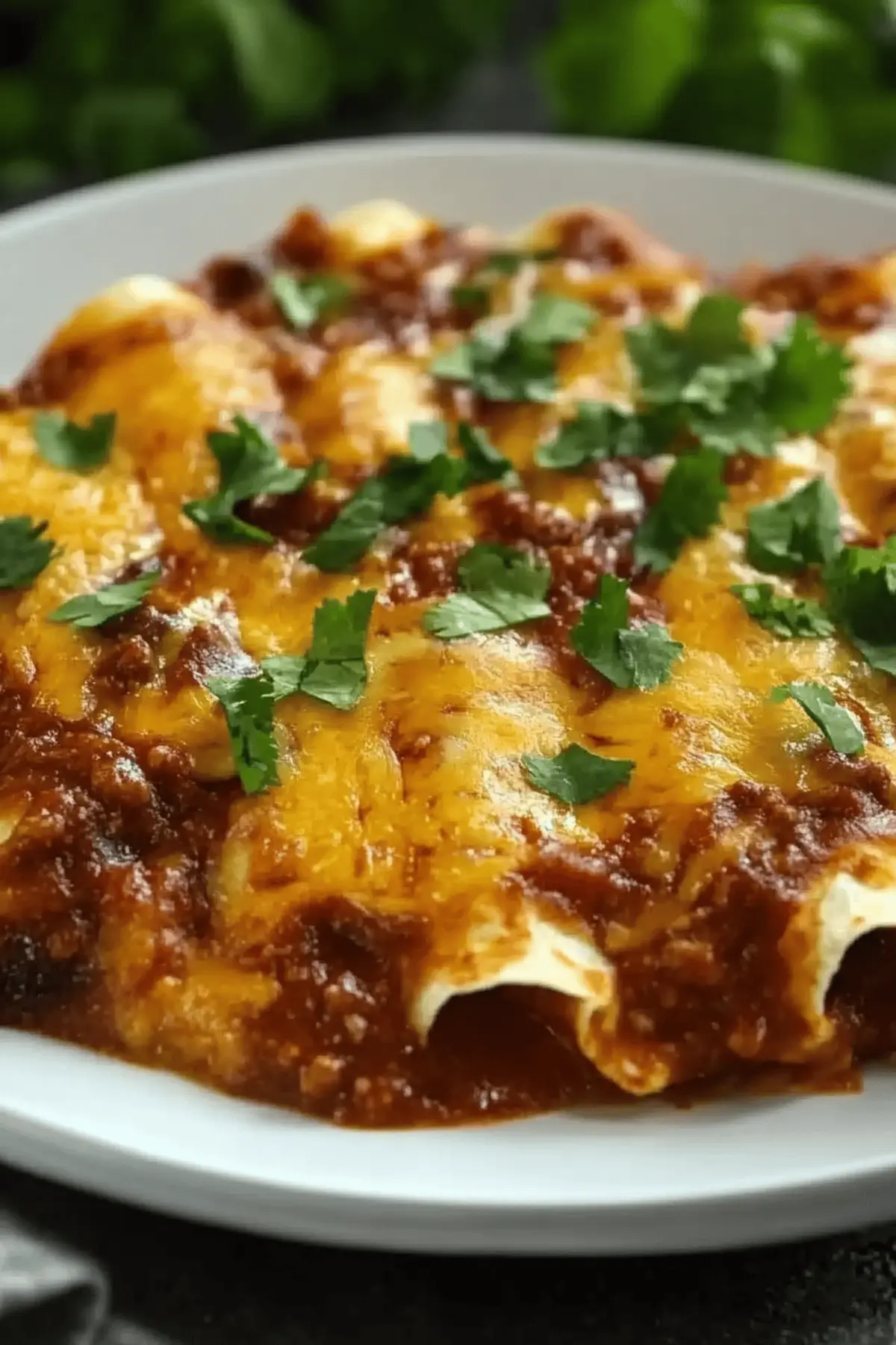 Cheesy Chili Enchiladas