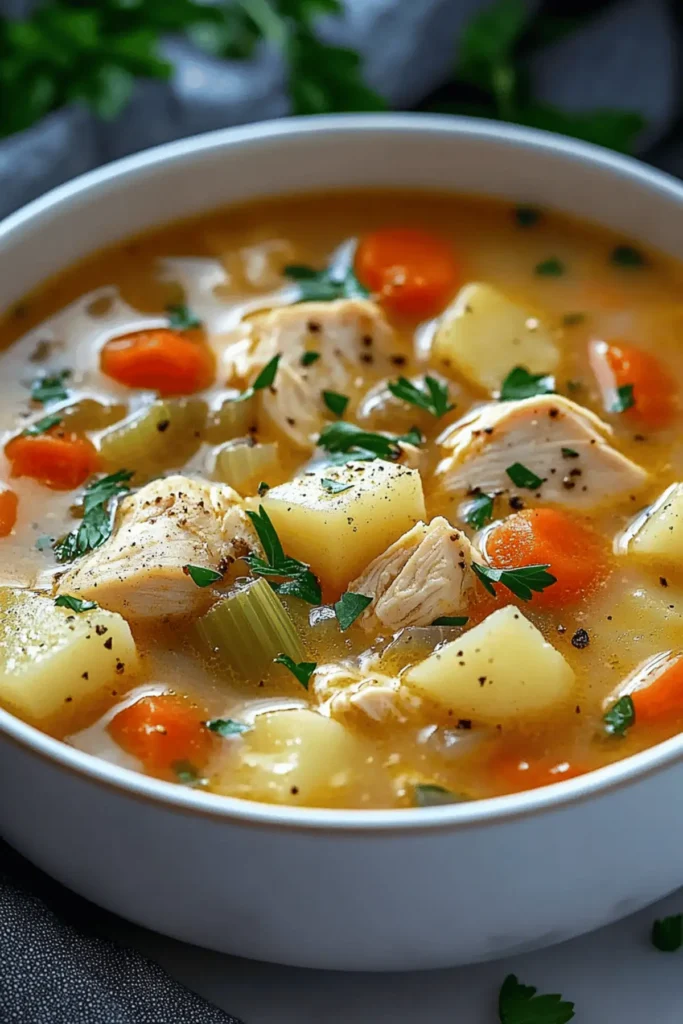 Comforting Chicken Soup with Potatoes
