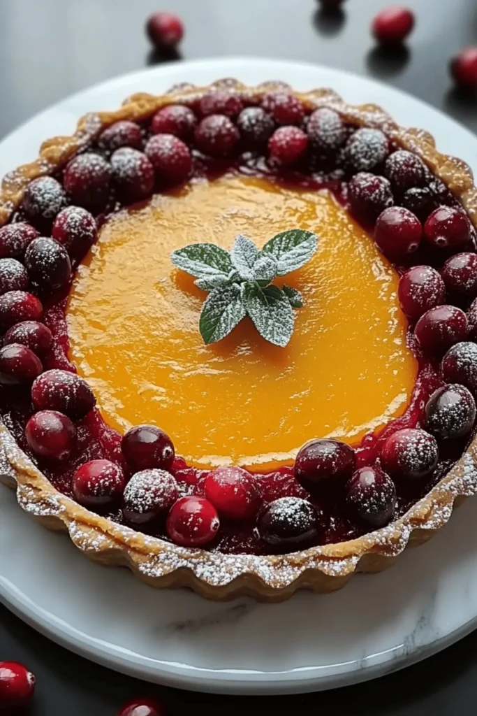 Cranberry-Orange Curd Tart