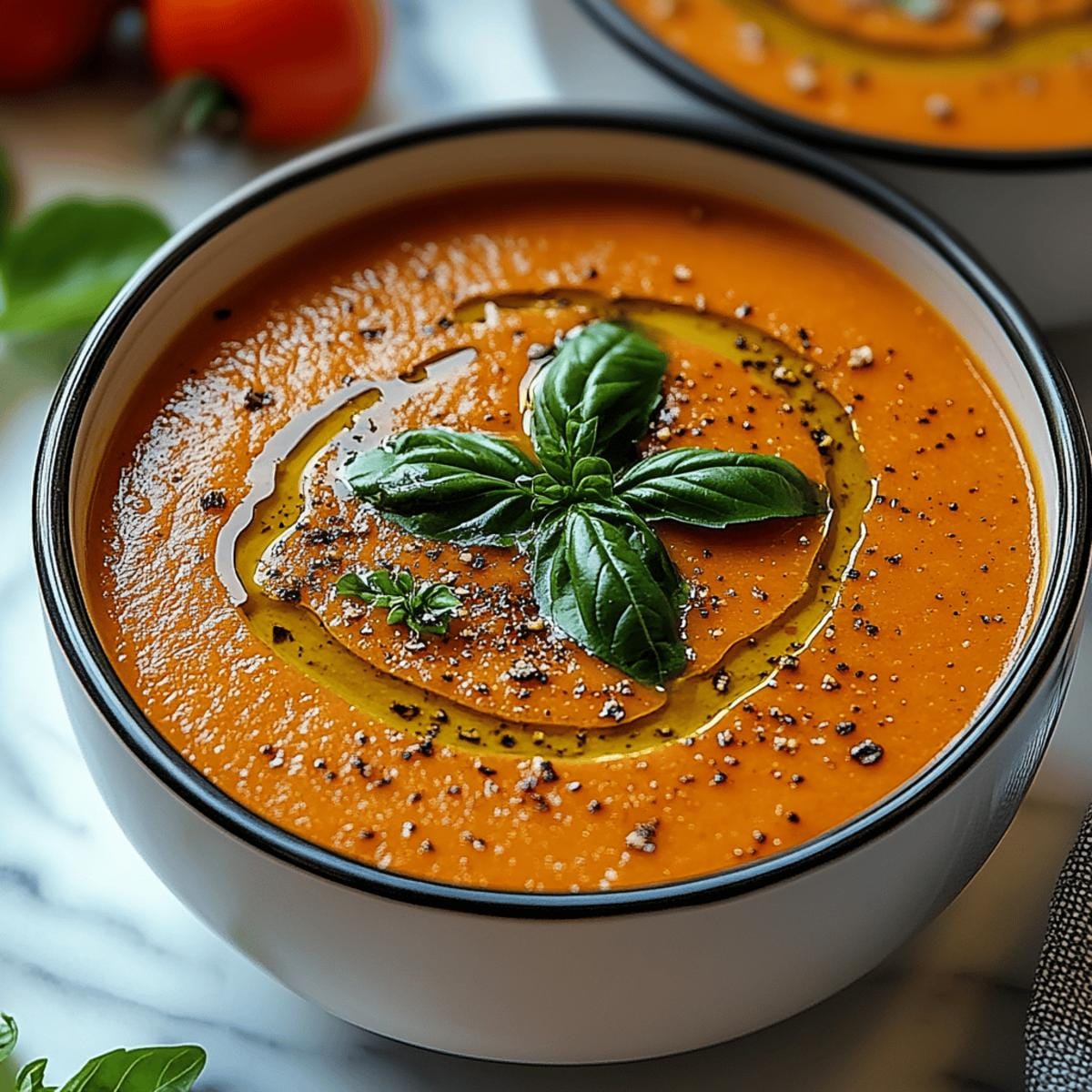 Creamy Roasted Garlic Tomato Soup