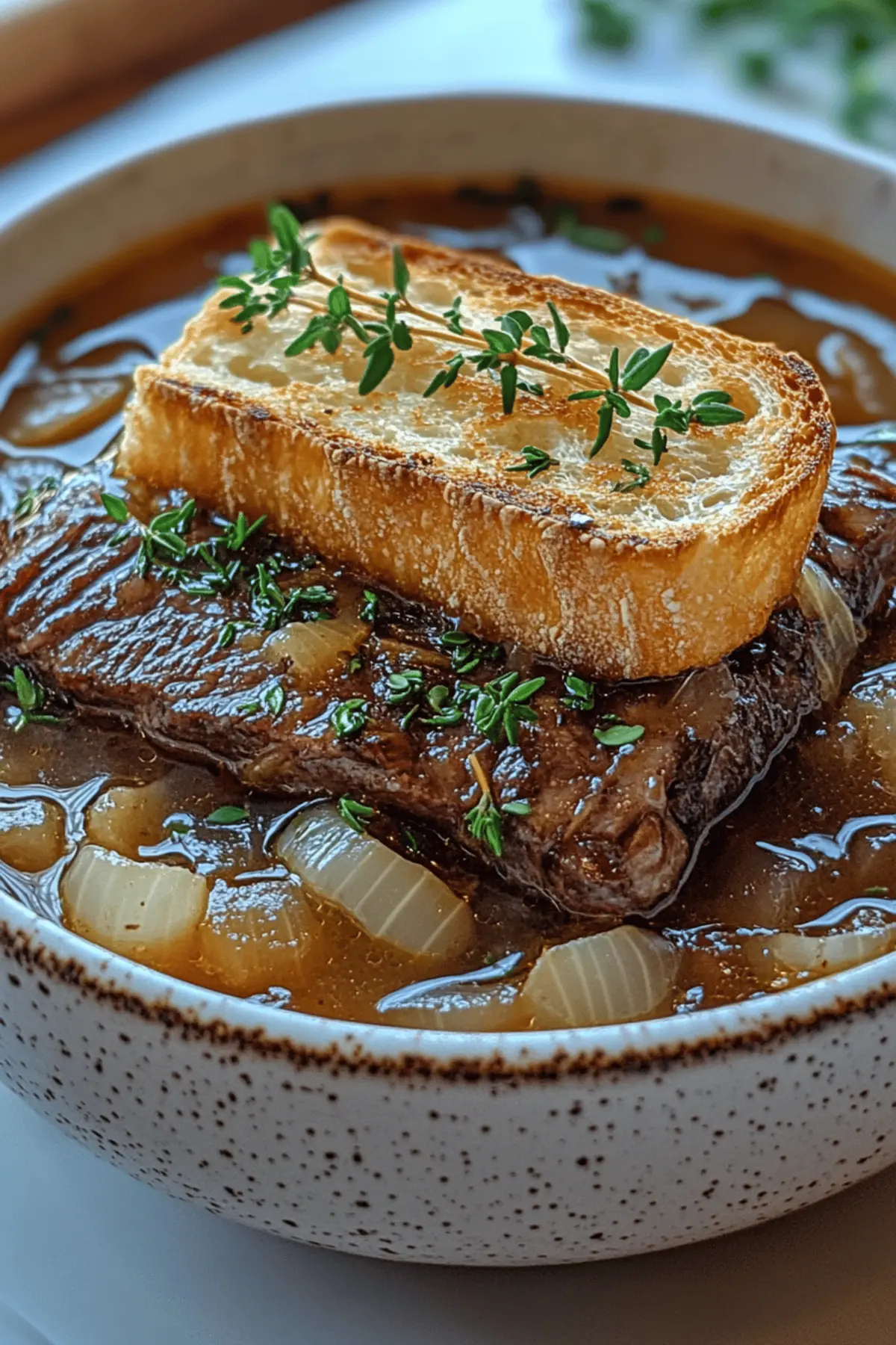 French Onion Beef Short Rib Soup