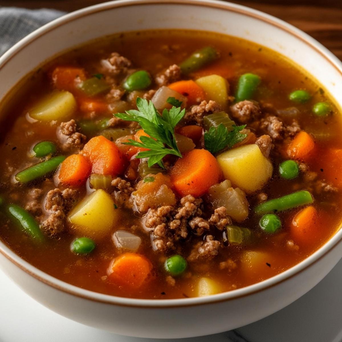 Ground Beef Vegetable Soup