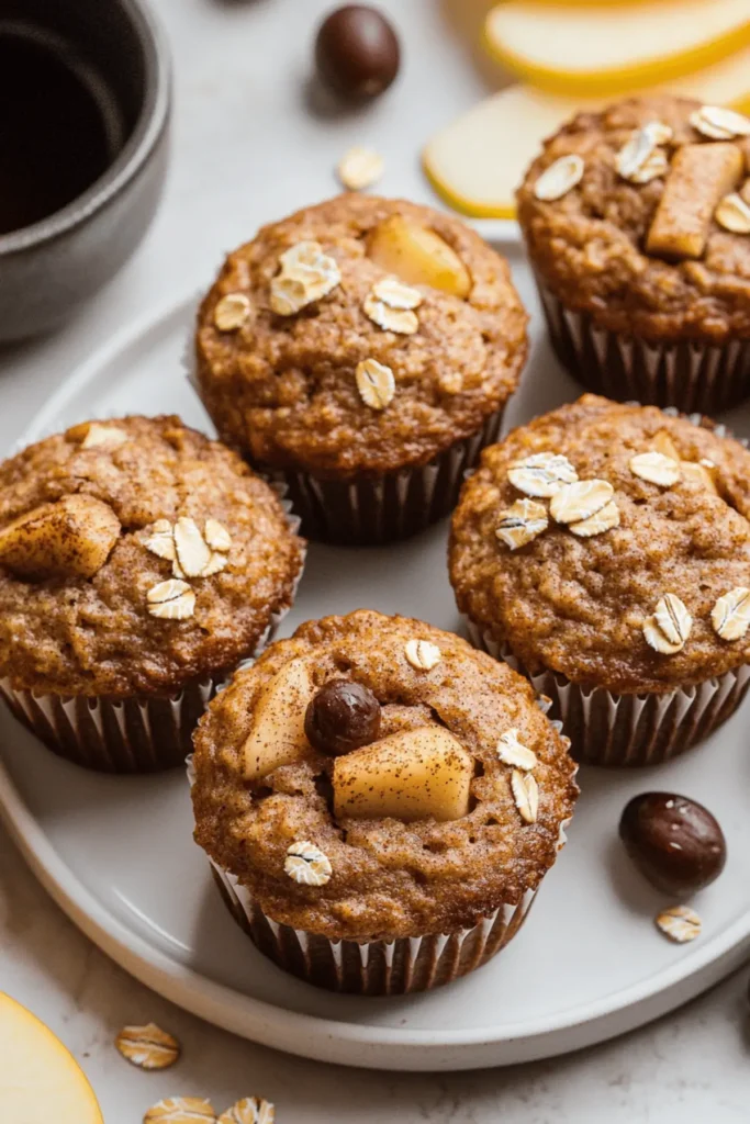 Healthy Apple Cinnamon Oat Muffins