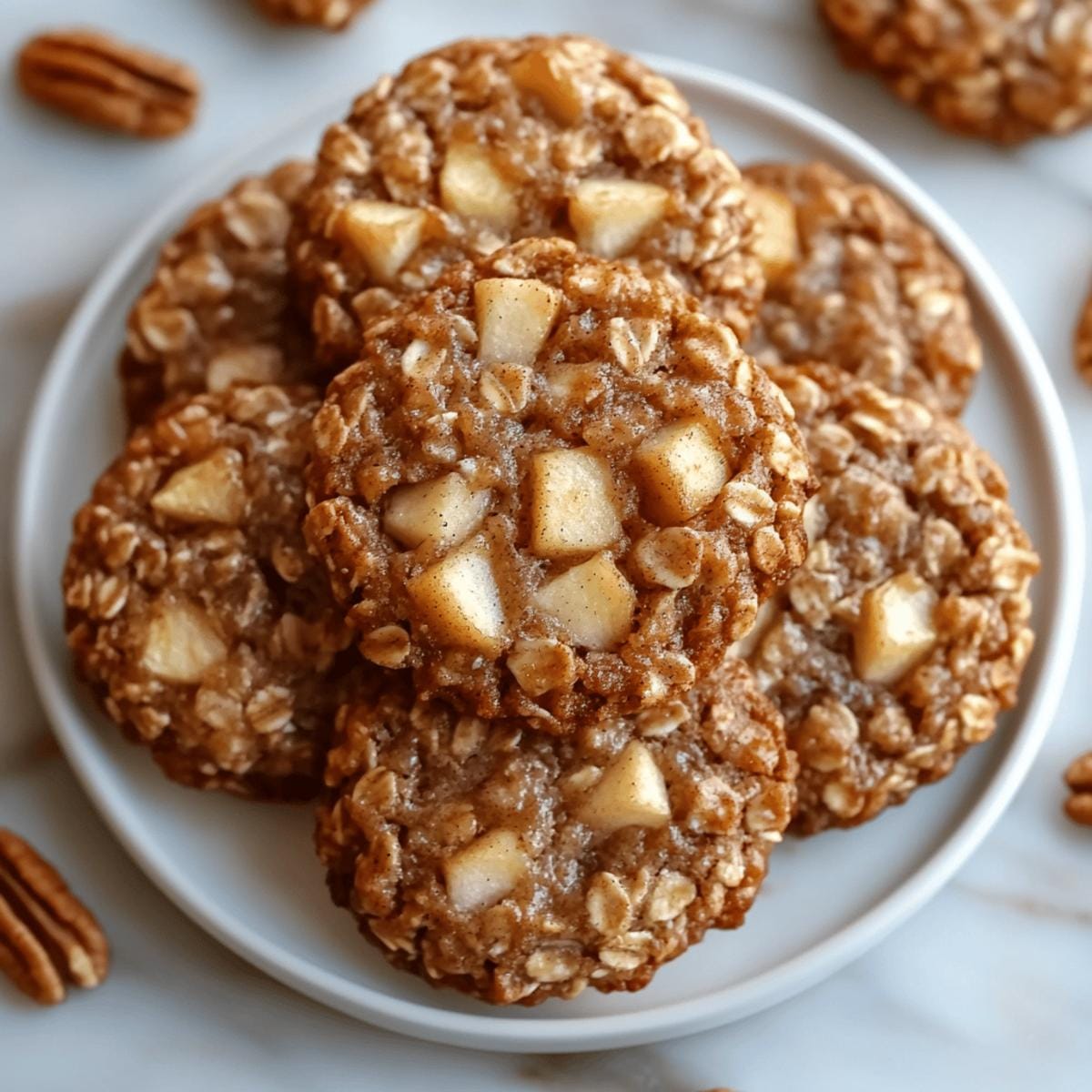 Healthy Apple Pie Oatmeal Cookies