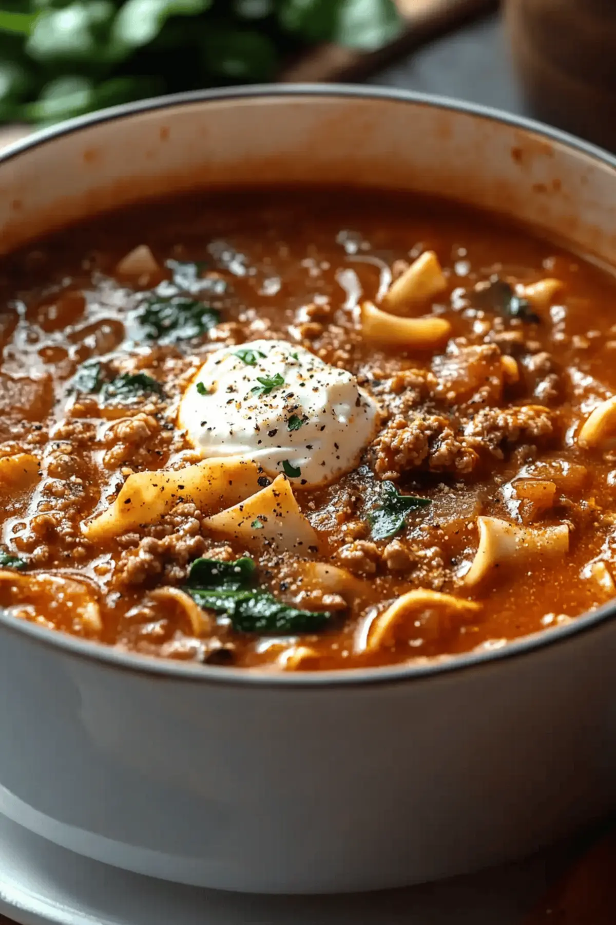 One Pot Lasagna Soup