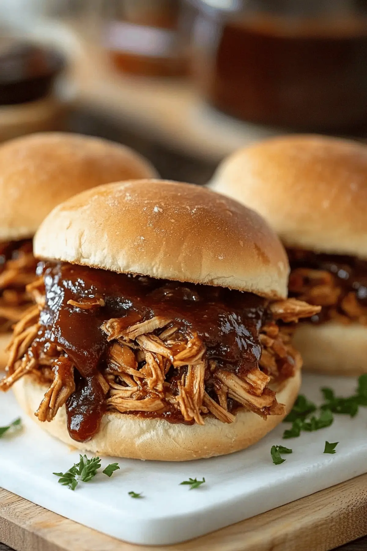 Pulled Chicken Crock Pot BBQ Chicken