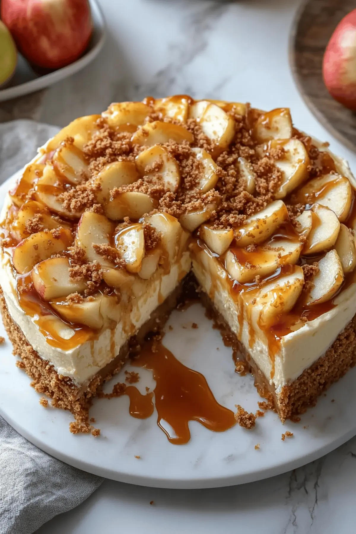 Salted Caramel Apple Pie Cheesecake