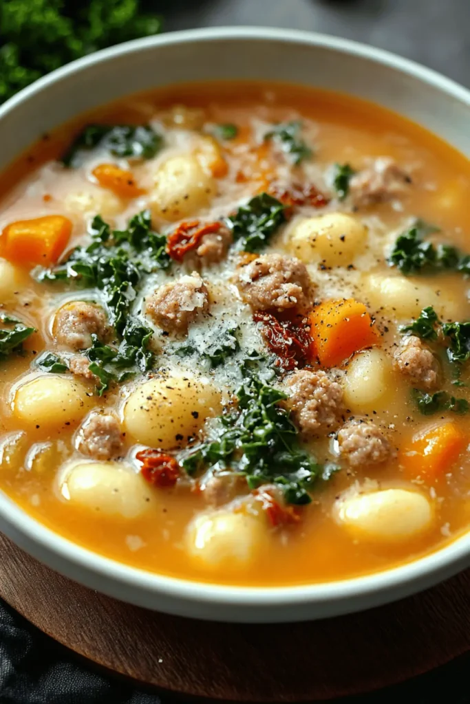 Savory Butternut Squash Gnocchi Soup