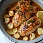 Slow-Cooker Lemon-Garlic Chicken Breast