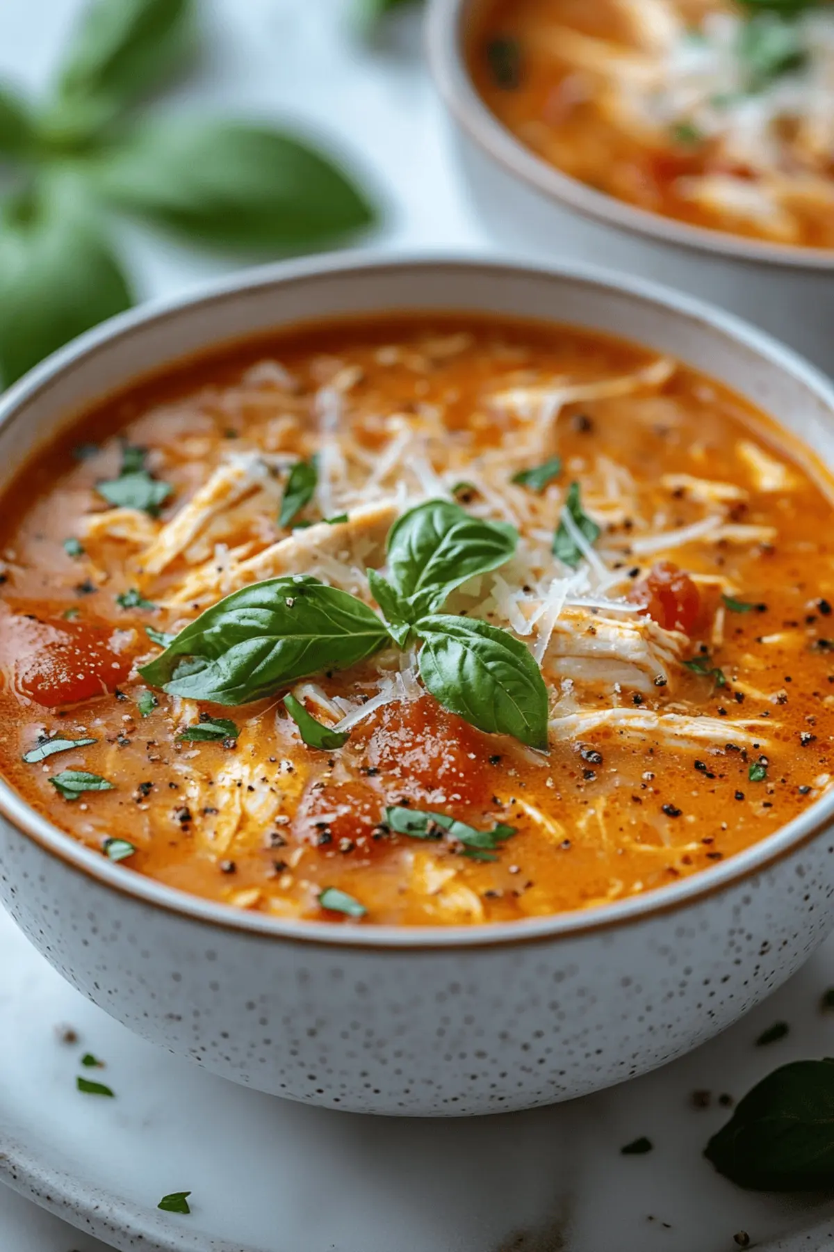 Slow Cooker Chicken Parmesan Soup