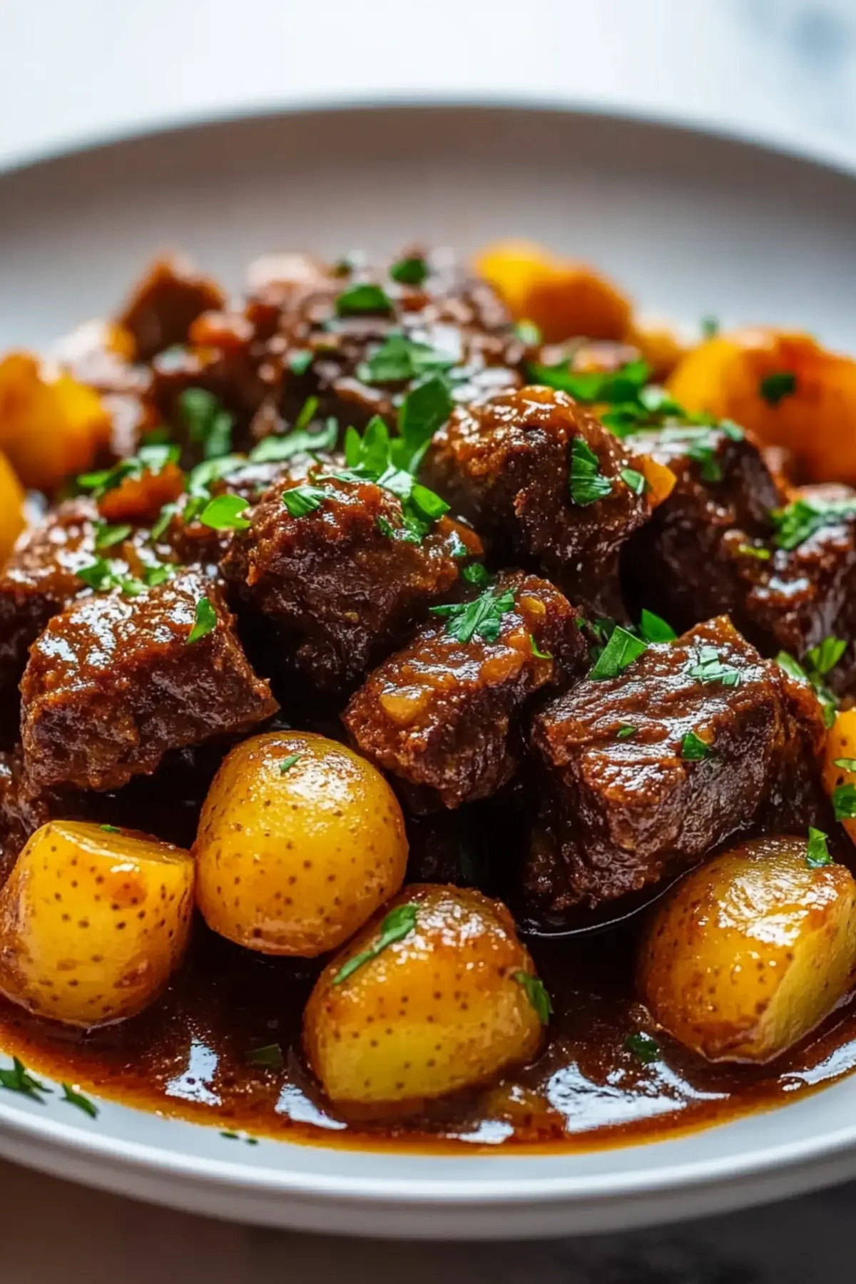 Slow Cooker Garlic Beef Bites