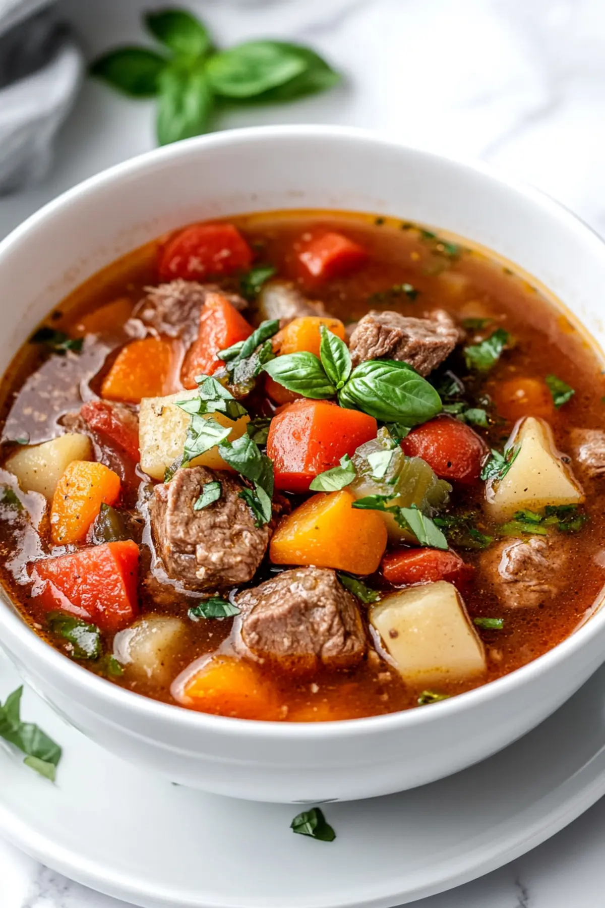 Slow Cooker Vegetable Beef Soup