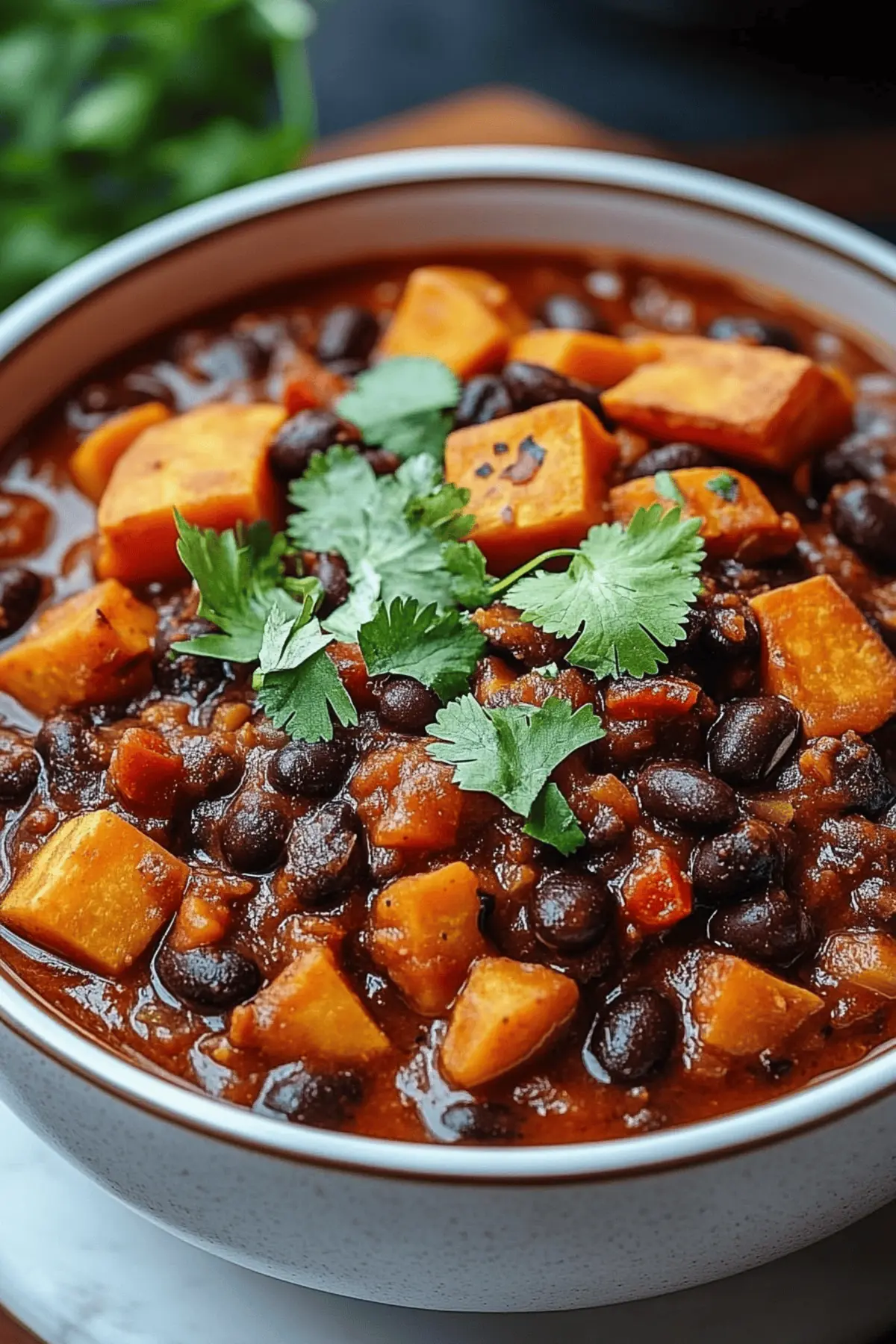 Sweet Potato & Black Bean Vegetarian Chili – Crock Pot
