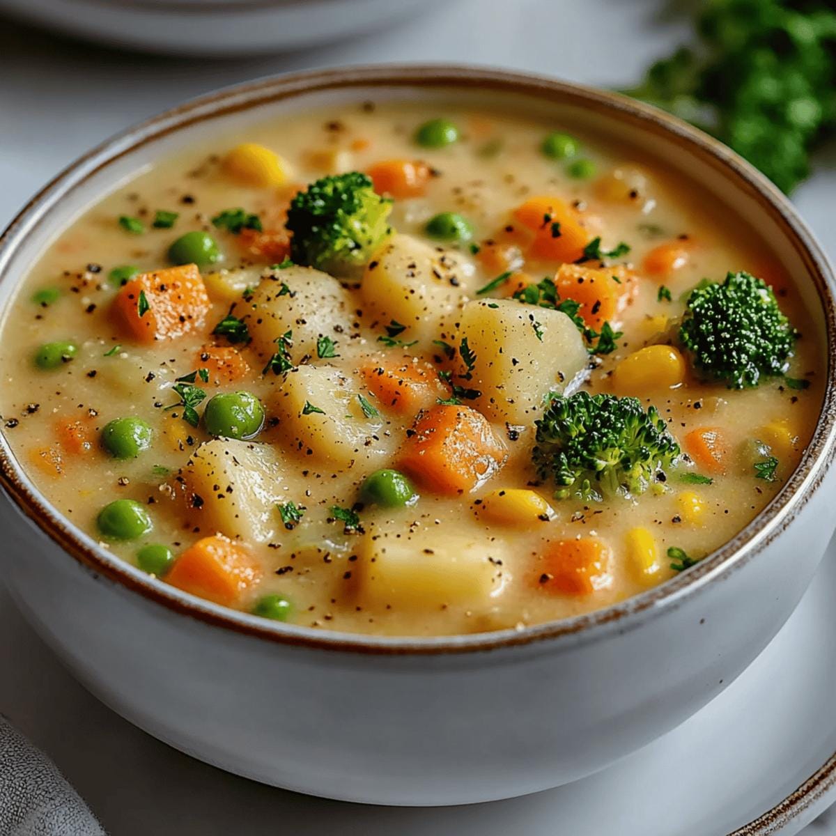 Veggie Pot Pie Soup
