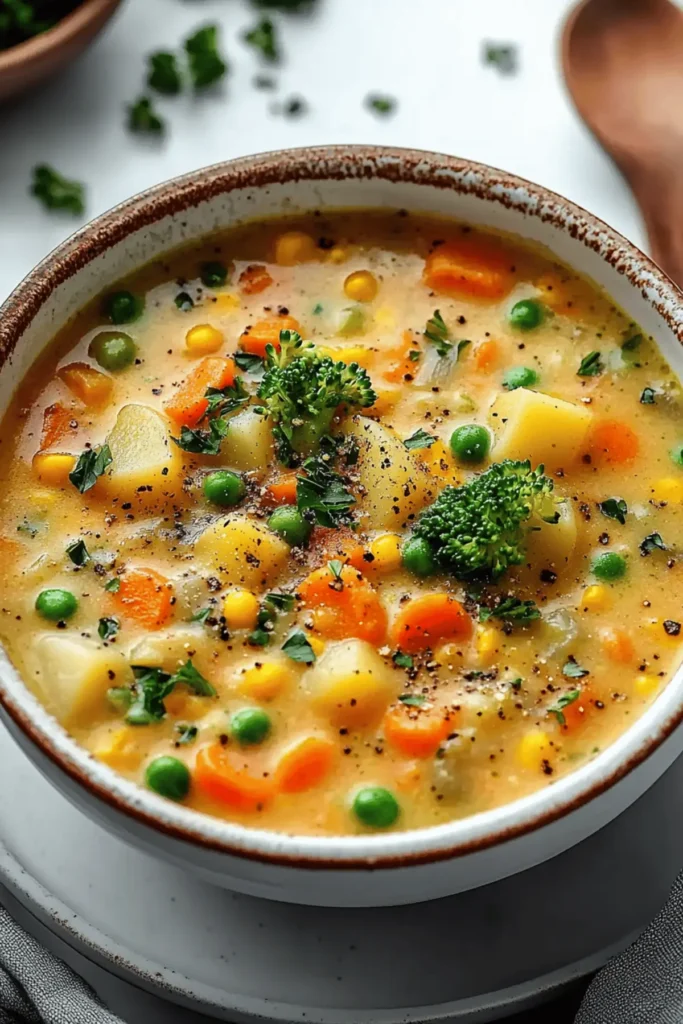 Veggie Pot Pie Soup
