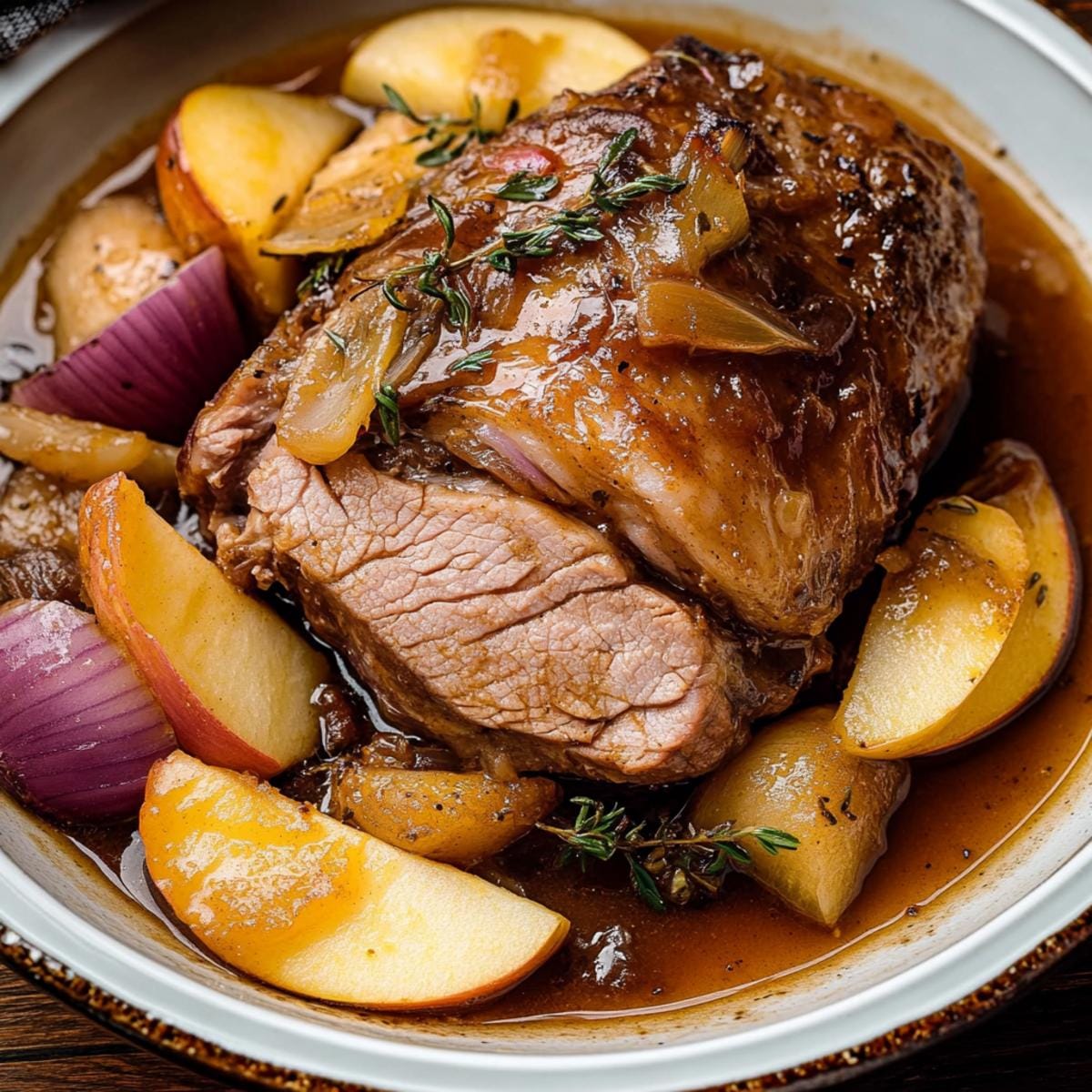 Apple Cider Braised Pork Shoulder