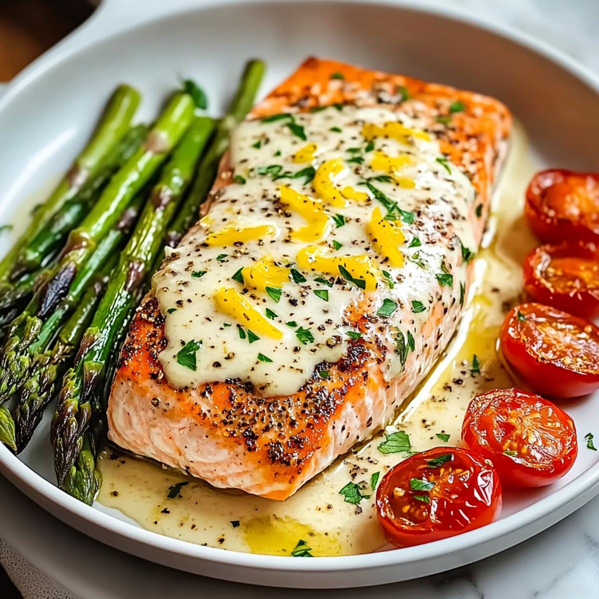 Baked Boursin Salmon