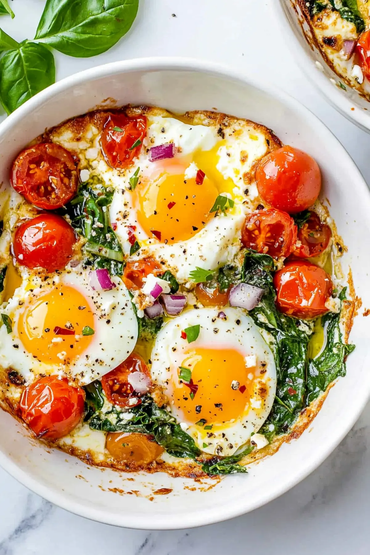 Baked Feta Eggs