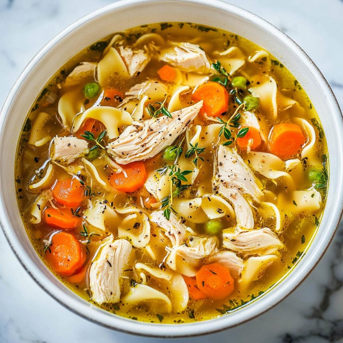 Savory Chicken Noodle Soup With Egg Noodles Savory Chicken Noodle Soup With Egg Noodles