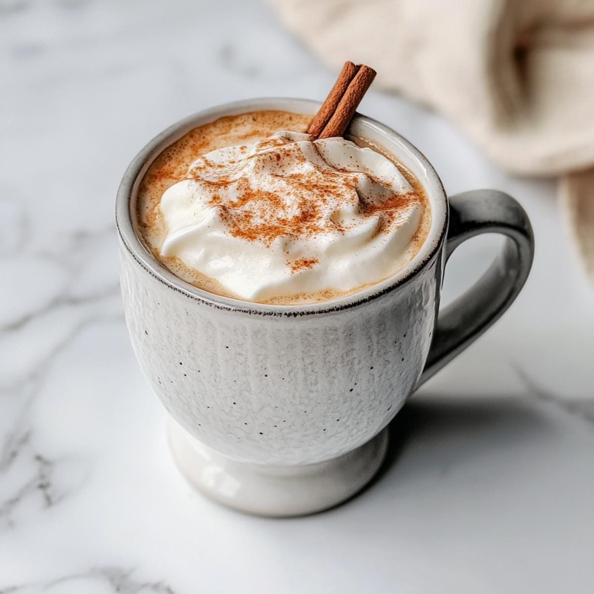 Cinnamon Dolce Latte with Maple Whipped Cream