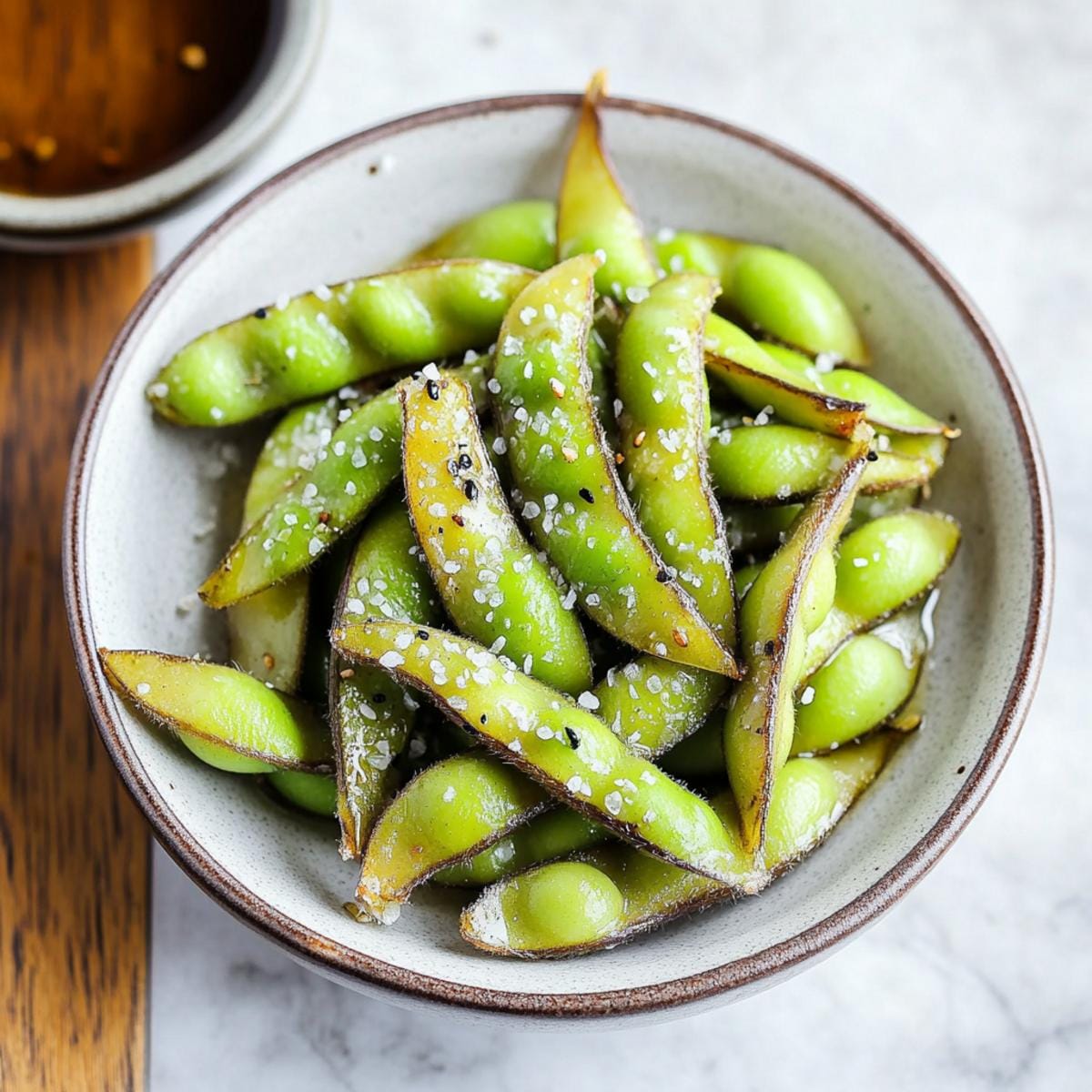 Edamame with Soy and Sesame Sauce