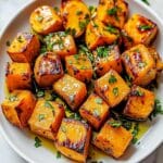 Garlic Butter Roasted Sweet Potatoes